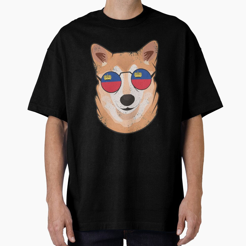 Vintage Patriotic Shiba Inu Liechtensteiner Flag by feether-store