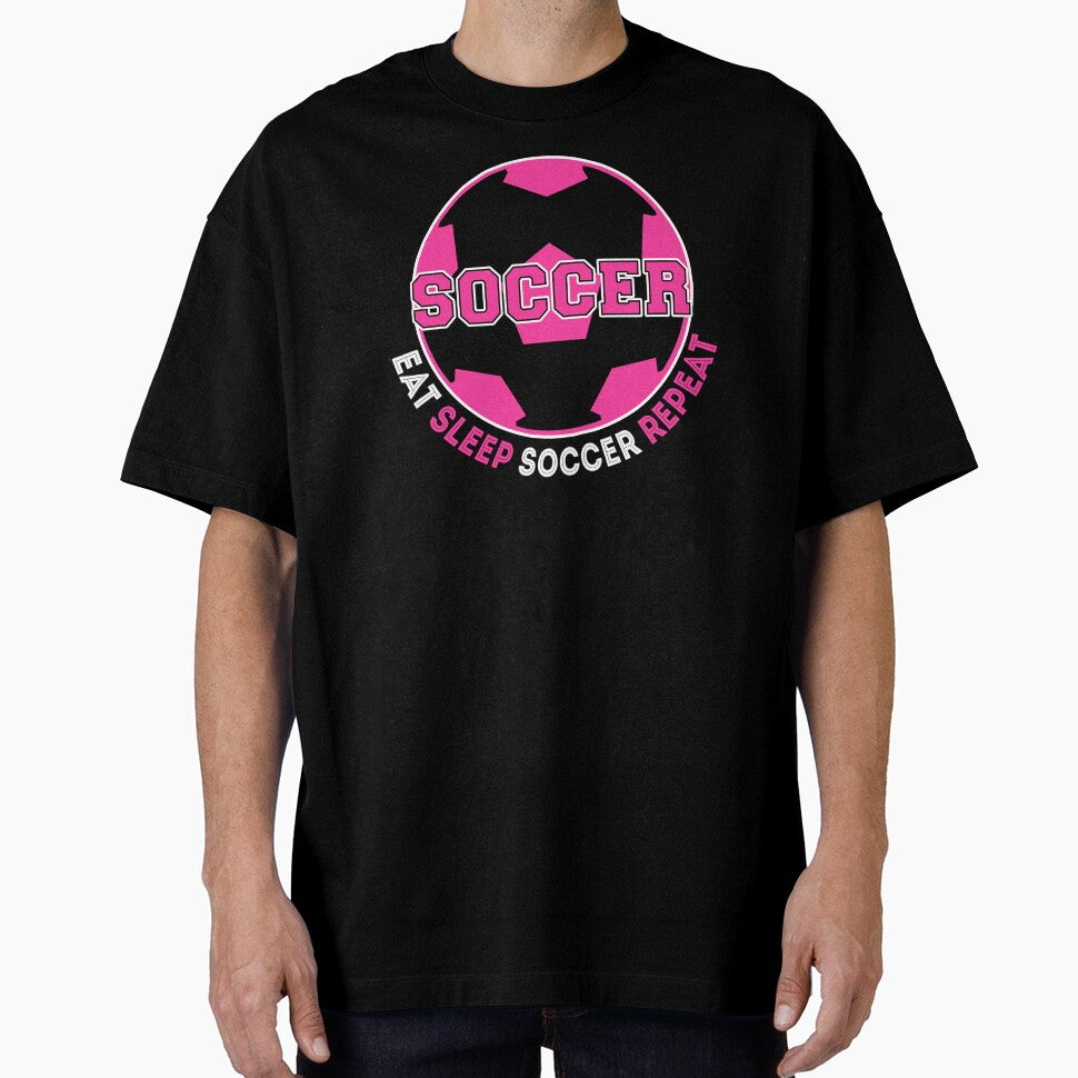 Eat Sleep Soccer Repeat  Soccer T shirt for Girls Women Gift by Optimus-Designs