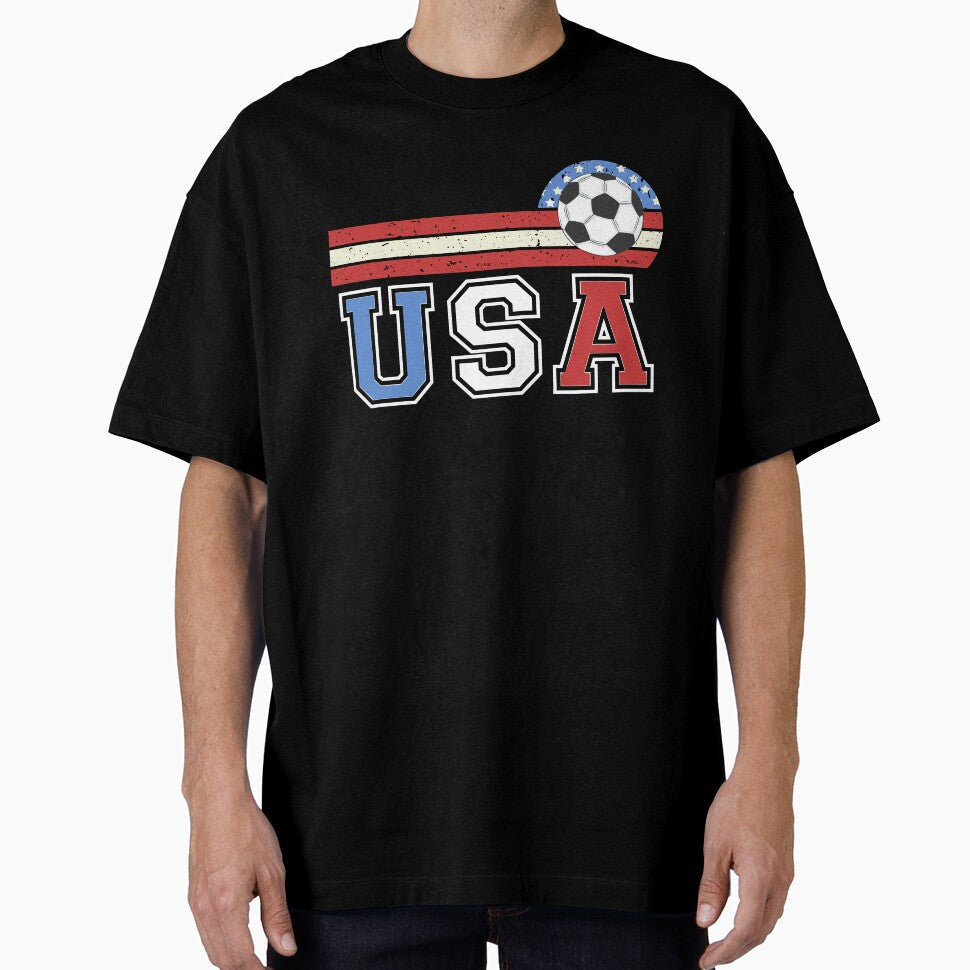 Patriotic Soccer USA Football player fan shirt for men or women by Lala35