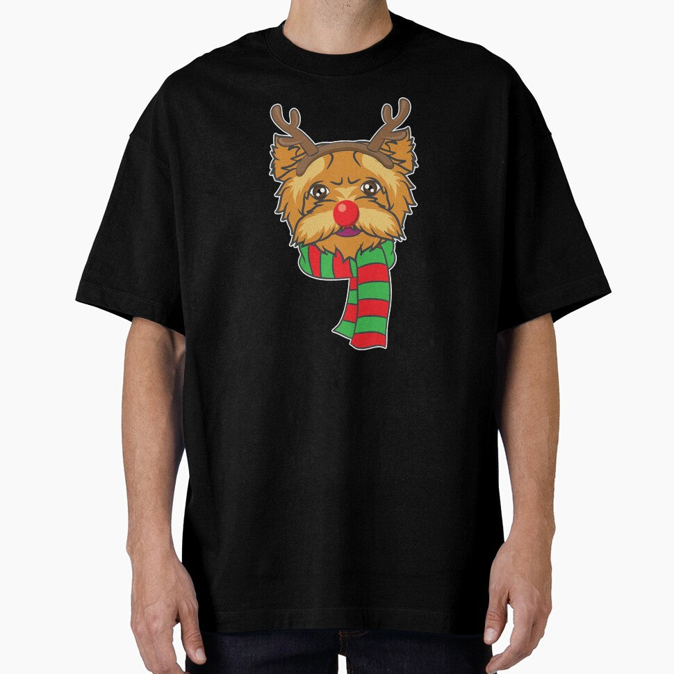 Funny Christmas Dog Xmas Reindeer Yorkshire Holiday Gift by haselshirt