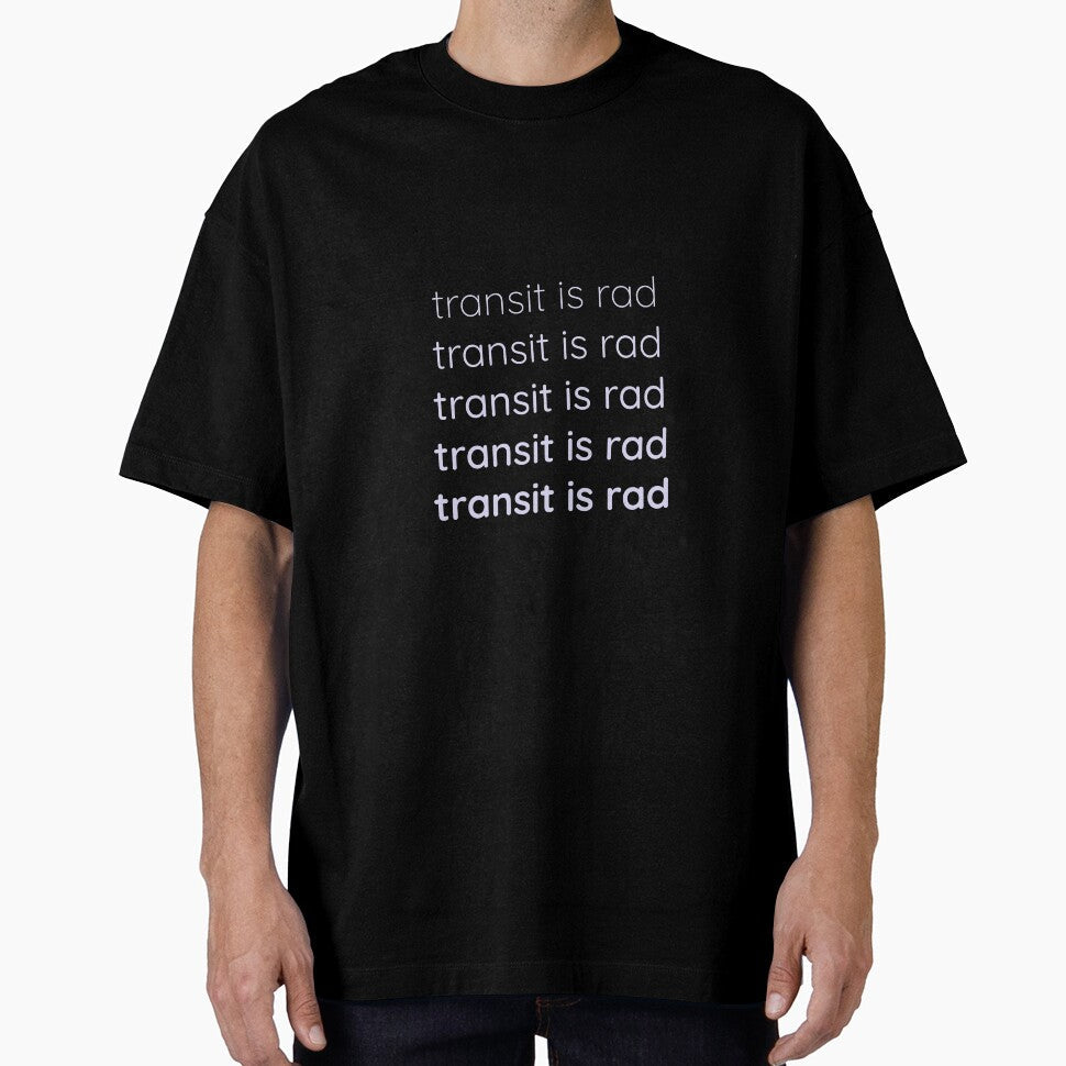 Transit is rad light on dark by RMK Creative