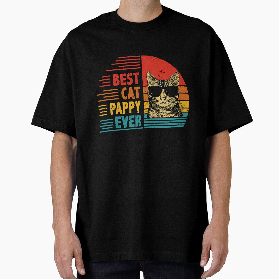 Vintage Retro Best Cat Pappy Ever Funny Cat Lover Father's Day Gift by EdwinaEmmanoiCo