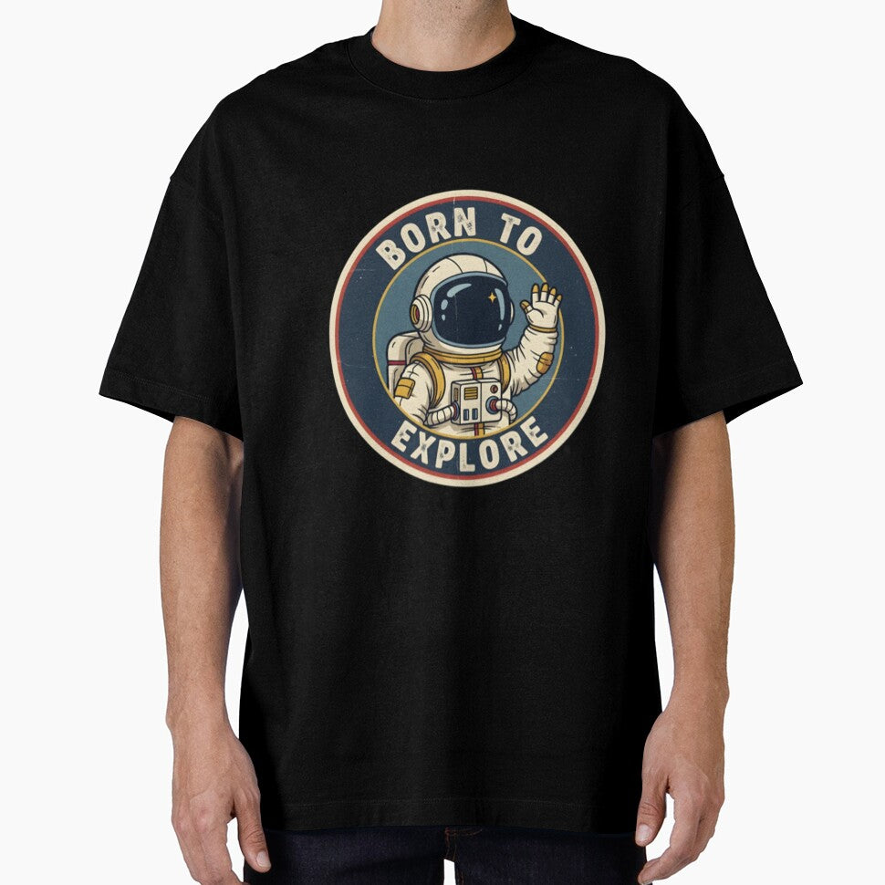 Born to Explore – Vintage Astronaut Space Design | Retro Galaxy Adventure Badge by Altair_