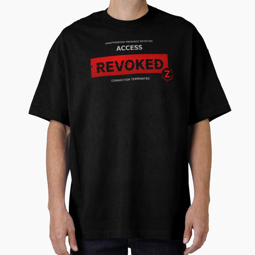 Access Revoked Glitch Design | Cyberpunk Warning System | Digital Dystopia Streetwear by ZEBBEDE - Minimal Streetwear