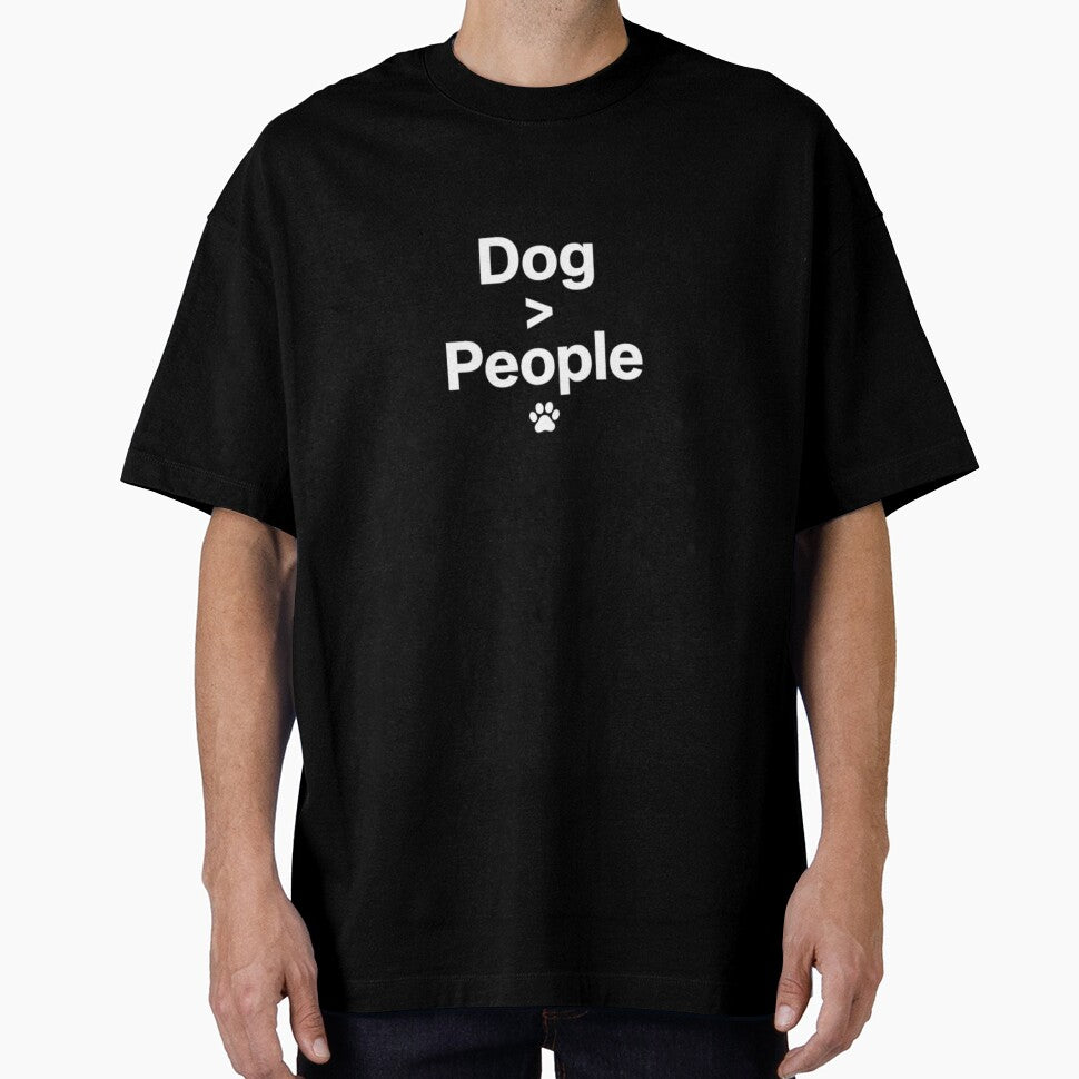 Dog Over People | Funny Dog Lover Quote | Cute Pet Lover Design | Paw Print Humor by PoojaArtLab