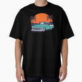 Classic car by the sea by SanchillShop