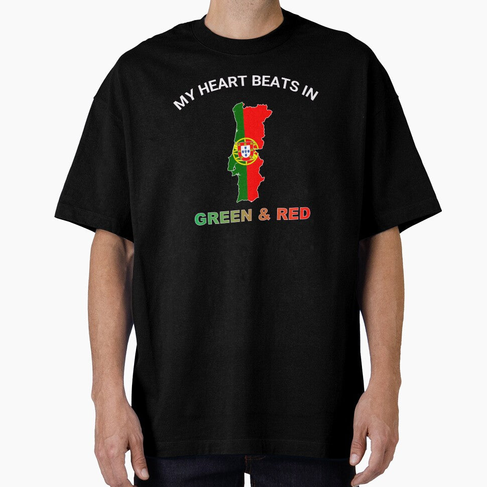 Portugal Barcelos Rooster - My Heart Beats in Red Green by FancifulDesign