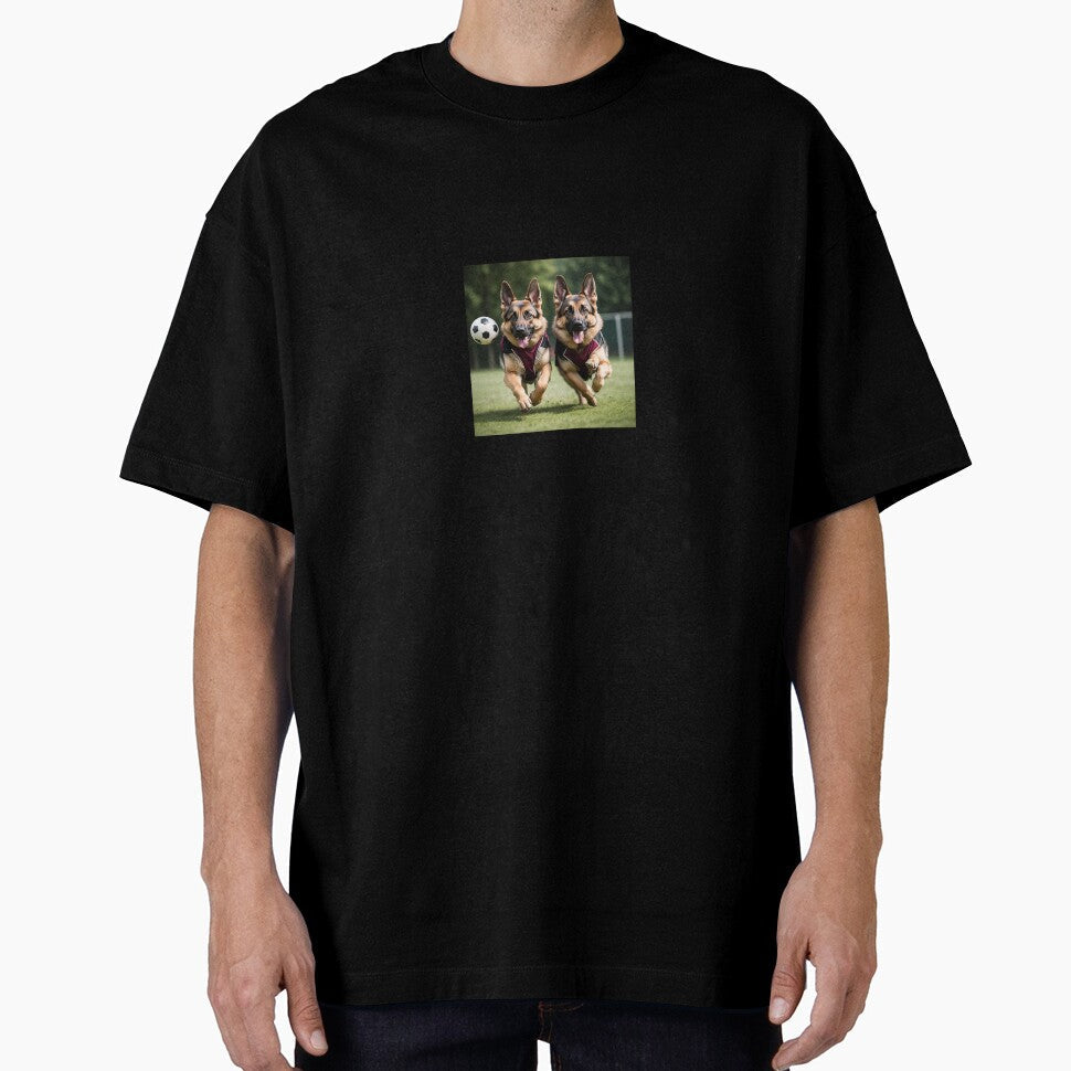 German Shepherds love football too! Soccer and Dog Lovers - West Ham, Burnley, Aston Villa - Any dog, any colour by Humour House Designs