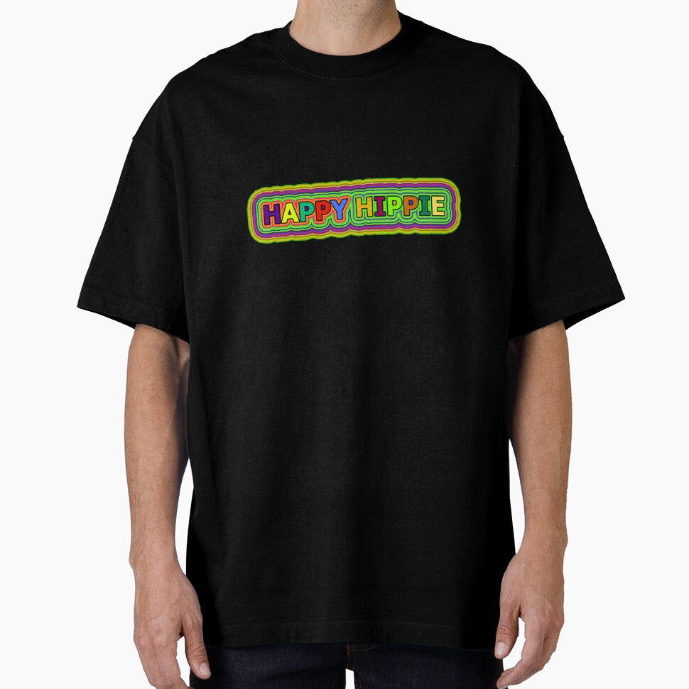 Colorful Happy Hippie Words Free Spirit Colorful Retro Lines 2 of 4 by Beachy