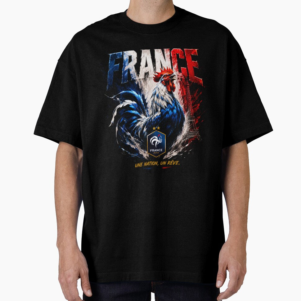 France Football Rooster | French Soccer Fan Vintage Graphic | Bleu Blanc Rouge Supporter by maseno