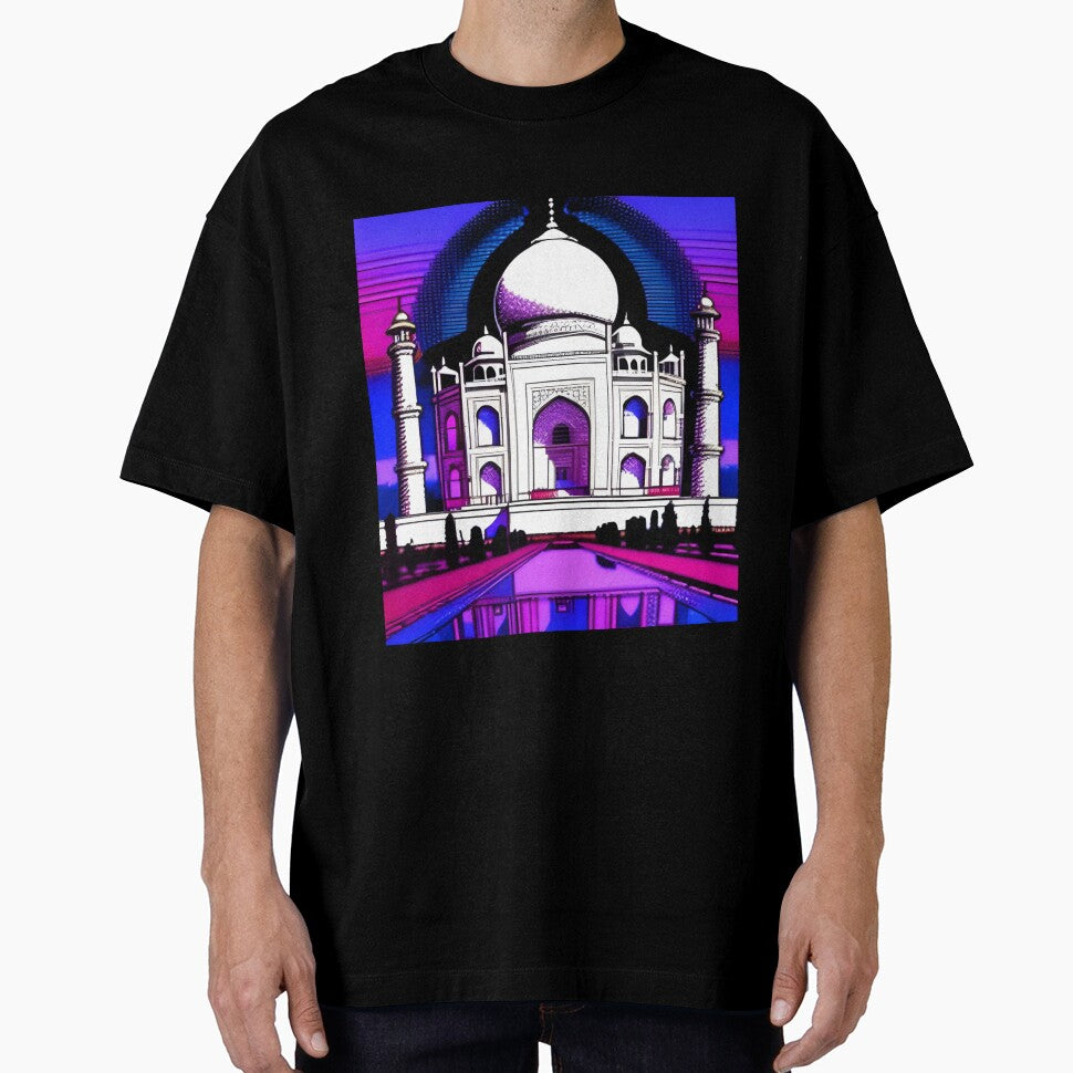 Taj Mahal monument in retro style by imagenia