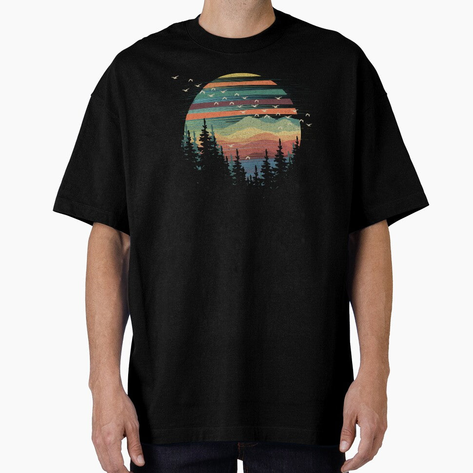 Geometric Nature Sunset Vibes by maryedenoa