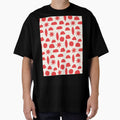 BOHO HENRI MATISSE CHARCOAL VINTAGE RED ON CREAM by blomastudios