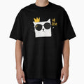 Hi Zev Cool White Cat With Sunglasses And Gold Crown Art by Taniyah Gomes