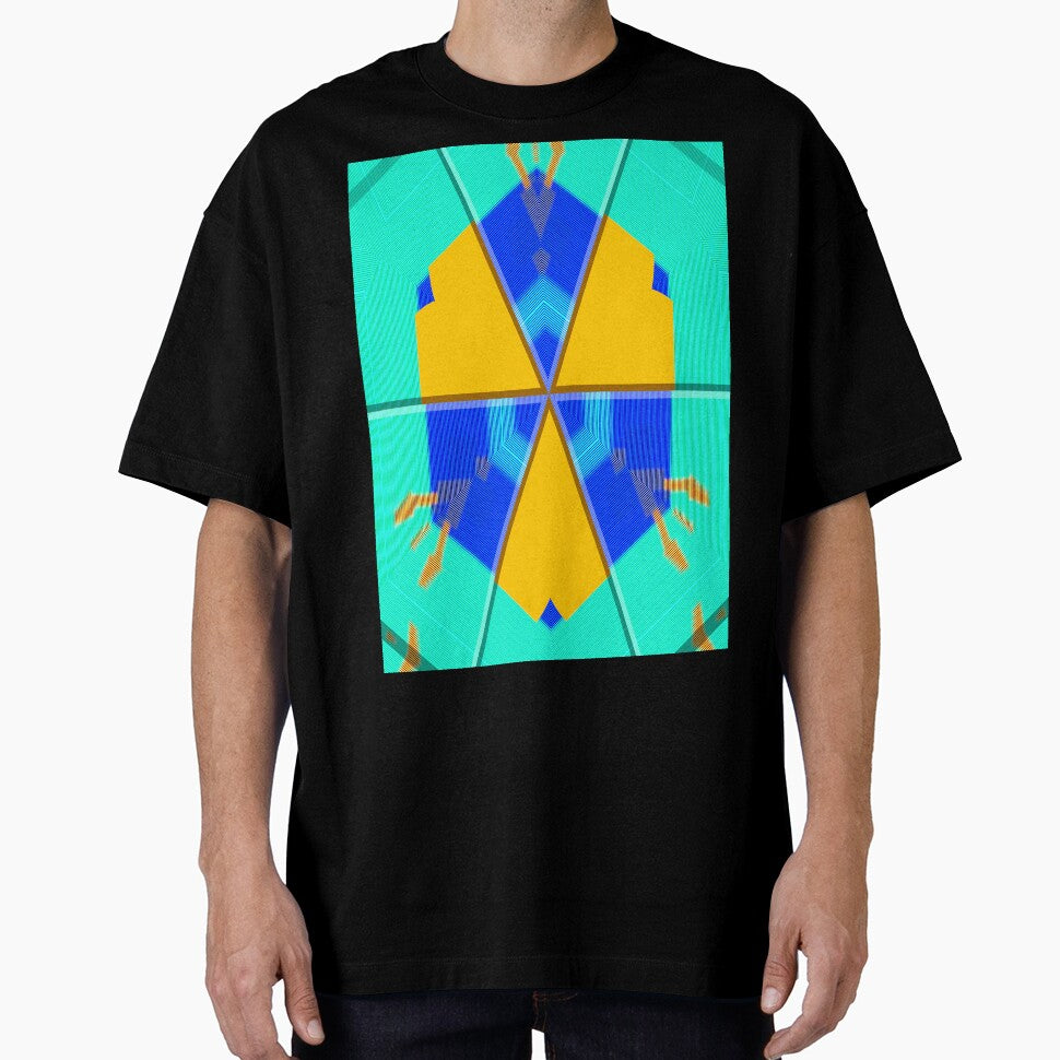 Vibrant music abstract geometric minimalist guitar exotic summer blue - sunny gift for guitarists musicians and minimalist music and guitar lover by Ralek