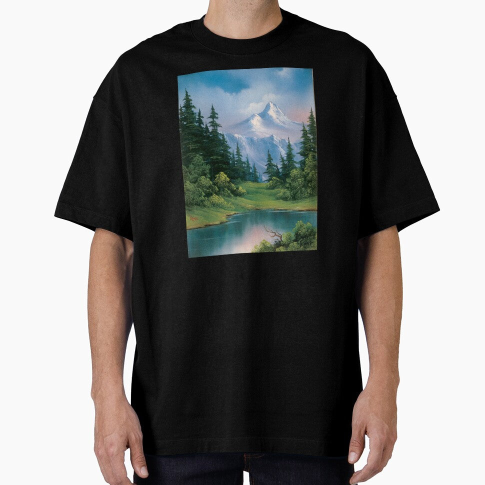 Bob Ross Mountain Serenity Black by Bob Ross Official Merch Shop
