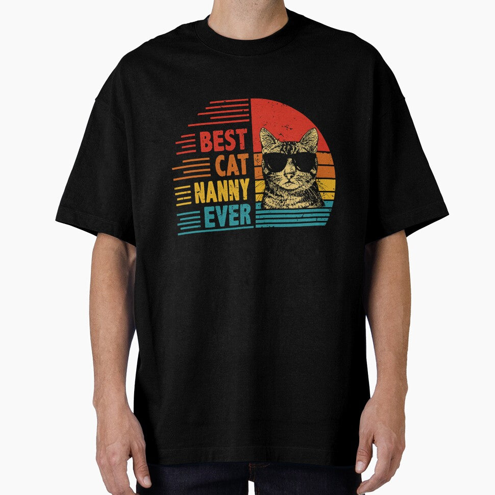 Vintage Retro Best Cat Nanny Ever Funny Cat Lover Mother's Day Gift by EdwinaEmmanoiCo