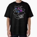 Schrödinger's Cutie - Kawaii Black Cat Galaxy Eyes Quantum Physics Art by ObjCrea123