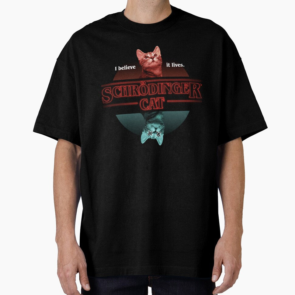 I believe it lives - Schrödinger’s Cat – Science Humor Neon Style by GosiaArtGarden
