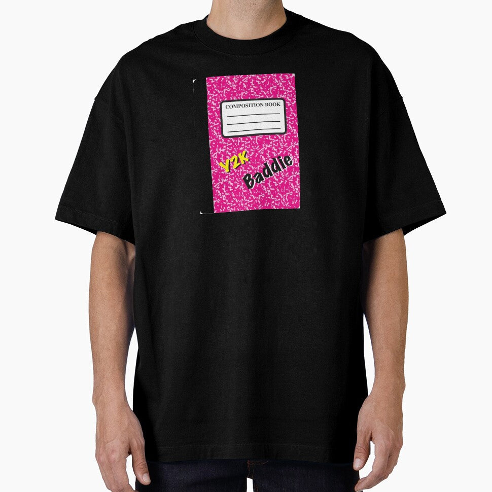Y2K Baddie Yellow and Pink Composition Book Sticker Year 2000 Baddie Sticker by OneCatShop