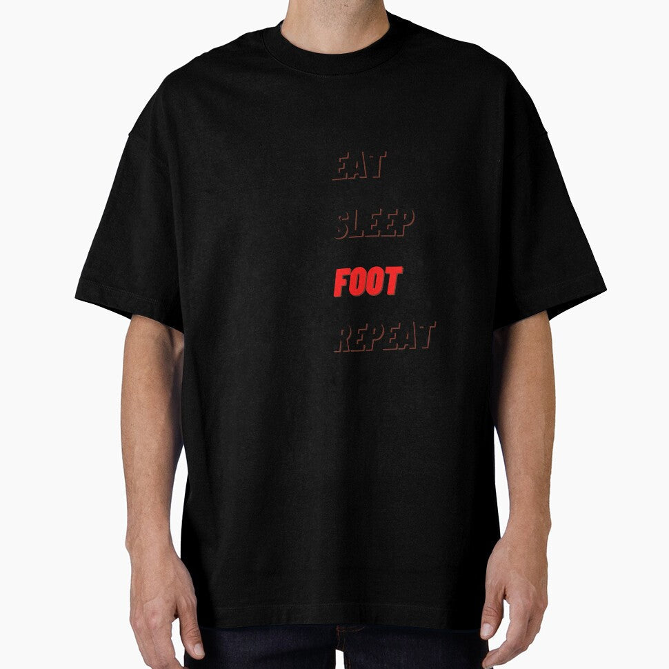 Eat sleep foot repeat t shirt by ProShirtDesign