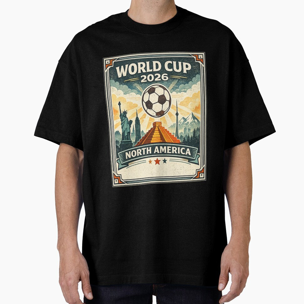 World Cup 2026 North America | Vintage Soccer Travel Poster by ArthUpscale