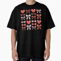 Valentine Coquette Hearts & Bows T-Shirt | Leopard Print Bow Aesthetic Shirt | Girly Valentine Outfit by Youpiworld