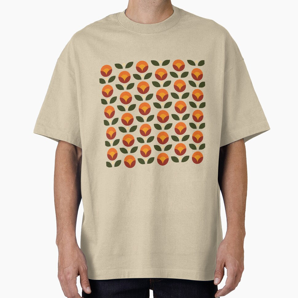 Retro Warm Flower Bud Pattern by kjeppson