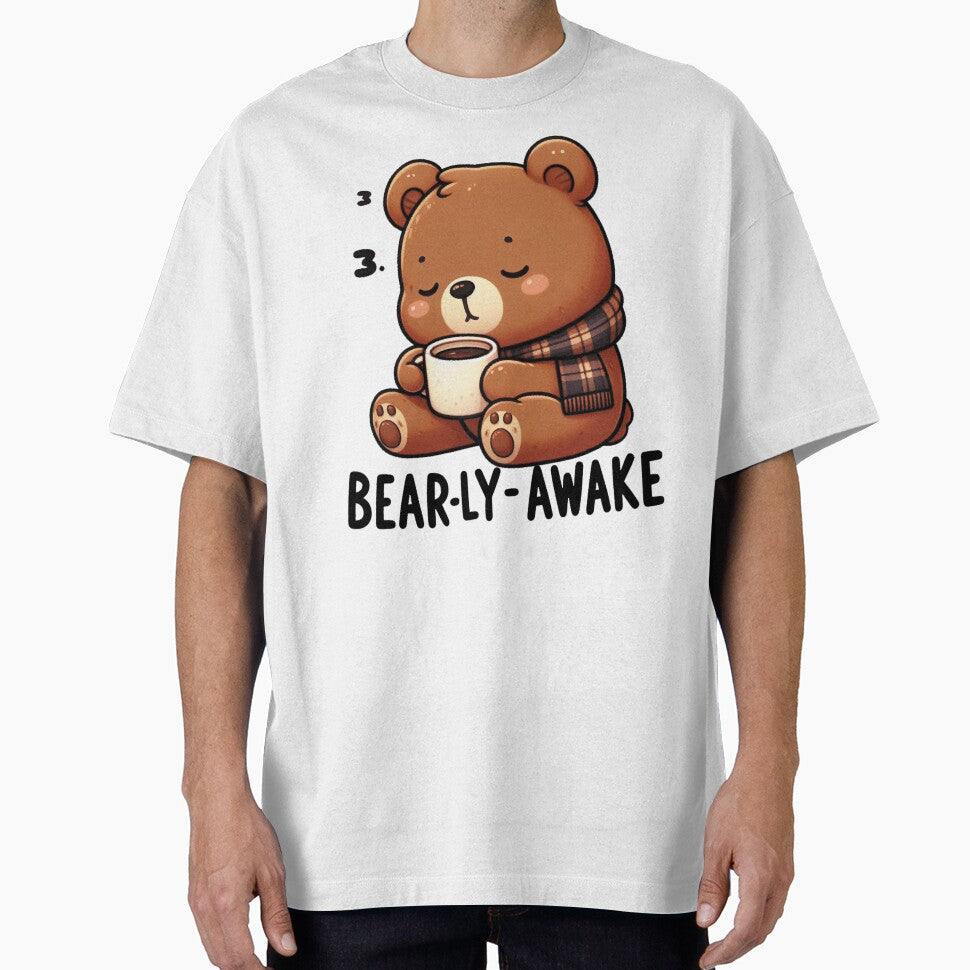 Bearly Awake Funny Bear And Coffee by FurAndFlaireg