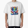 Vibrant Rainbow Baby Dragon Fantasy Art by GemBob Creations