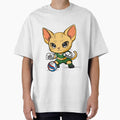 Cute Cat Playing Football Cartoon by Phyllya Design