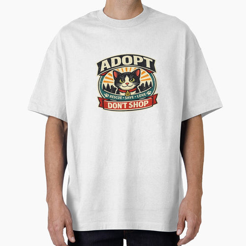 Adopt Don't Shop Cat – Vintage Animal Welfare Design by Hawx14