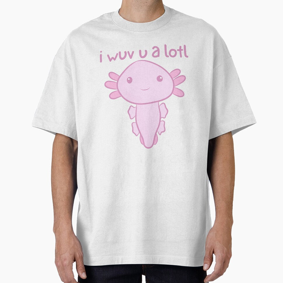 I wuv you a lotl - Cute Axolotl - I love you by EvergreenRevolt