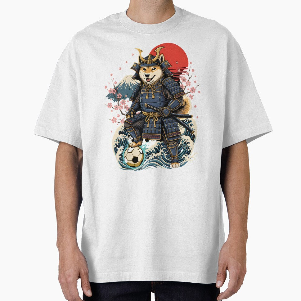 Japanese Soccer Samurai Shiba Inu Ukiyo-e Art - Football Fan - Game Supporter Japanese Team by BeaverFriends