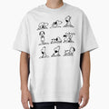 Cartoon Dog T-Shirt – Cute Beagle Buddy Yoga Dog Poses Graphic Tee for Men Women by jenniferkimbal
