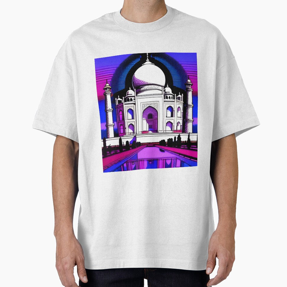 Taj Mahal monument in retro style by imagenia