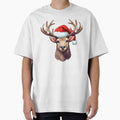 Adorable Christmas Reindeer donning a Santa Claus hat by MOA-trends