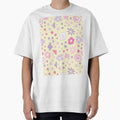 Pastel Pink and Pastel Yellow Lilac Purple Boho Flower Pattern Girls Room by blomastudios
