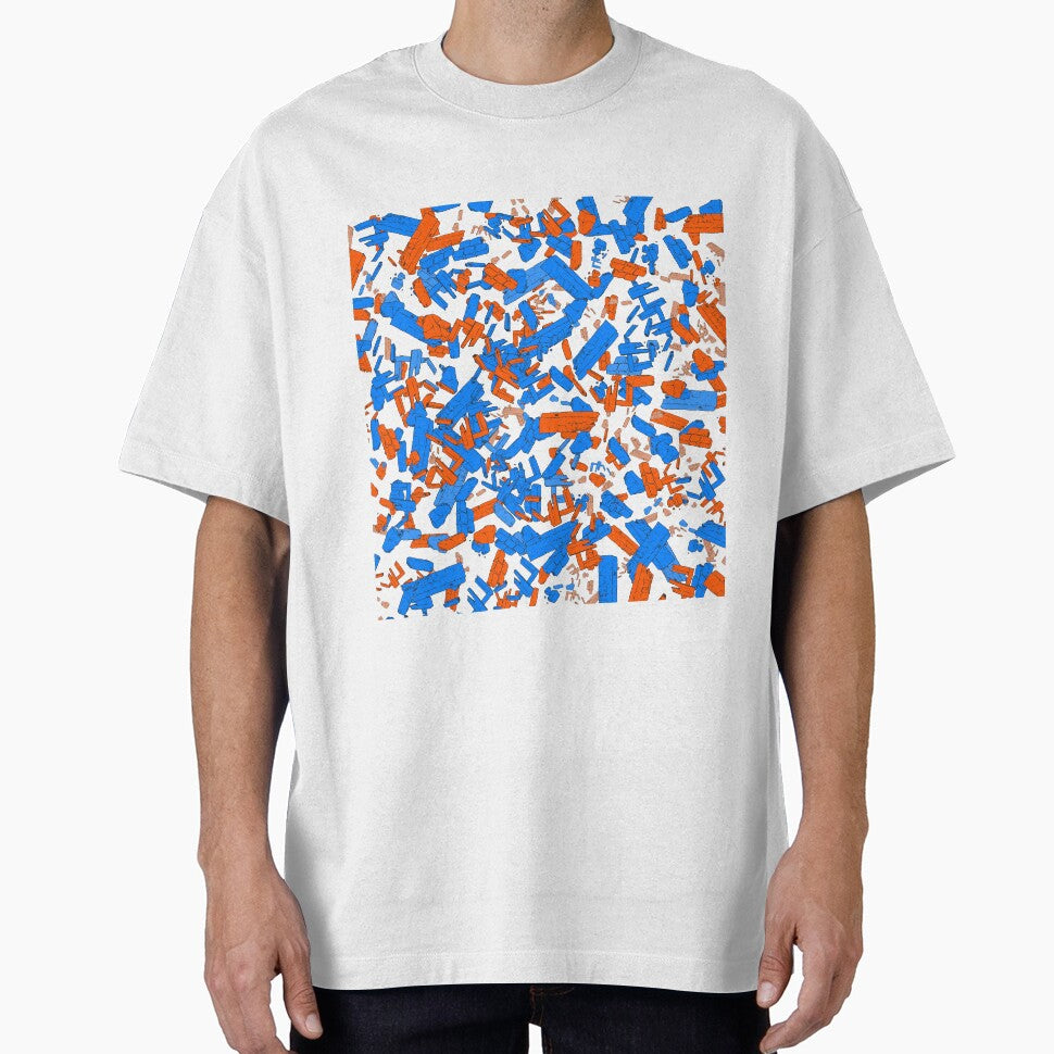 Comic book explosion - orange blue grey by Thecolorschemer