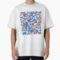 Comic book explosion - orange blue grey by Thecolorschemer