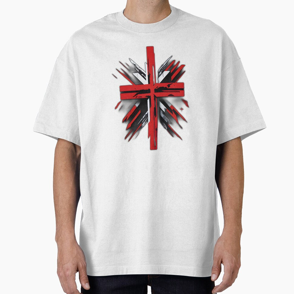 Abstract Minimalist Cool Symbol: Red Cross X by MoxieVibe