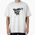 Travel Heals Me – Black and White Travel Quote with Airplane | Minimal Travel Design by PTMinimalShop