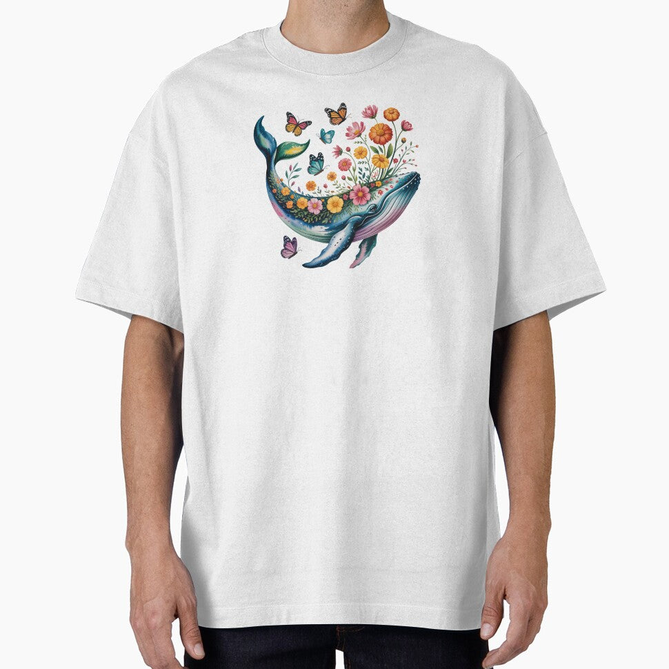 Floral Whale and Butterflies by jkrphoto