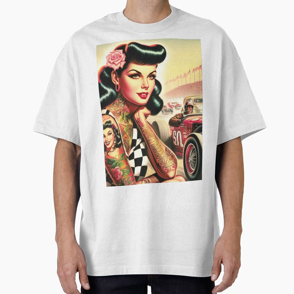 Retro Motorsports Girl by PulpVintage
