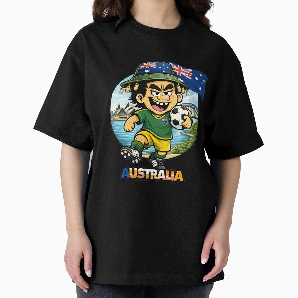 Australia Soccer Fan Cartoon Shirt by theKcodeHQ