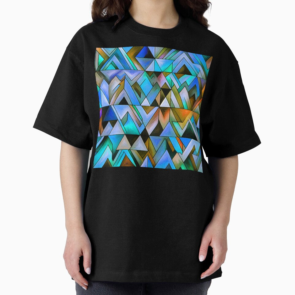 Boho Geometric Shapes In Blue, Green And Earthtone by DEC02