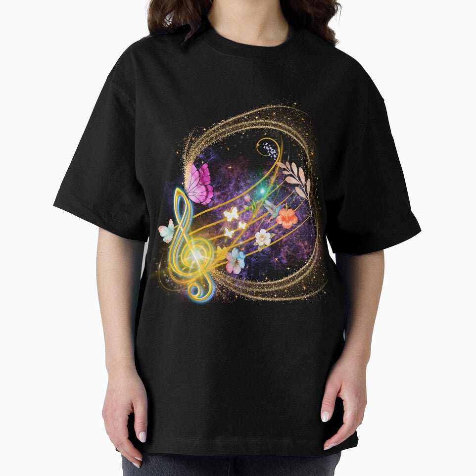 Eternal Melody: Cosmic Symphony and Flowers by Diseño que alegran tu día