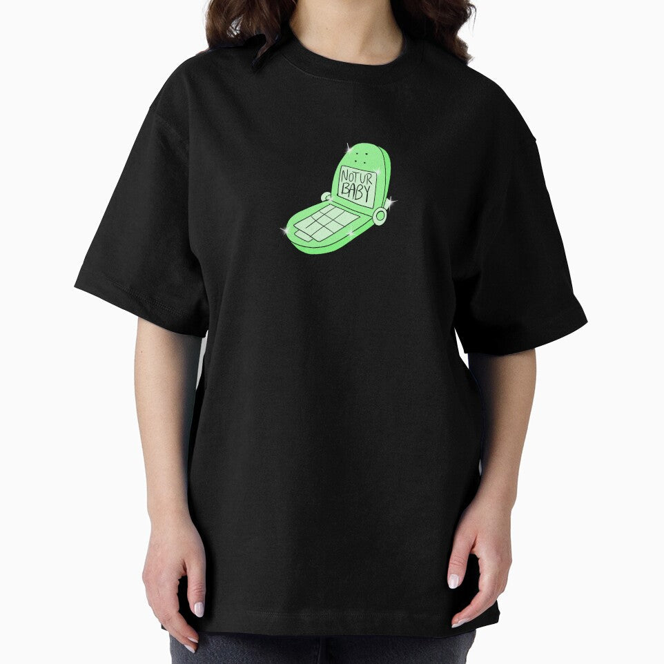 Not Ur Baby Flip Phone (green) by gross-girl99