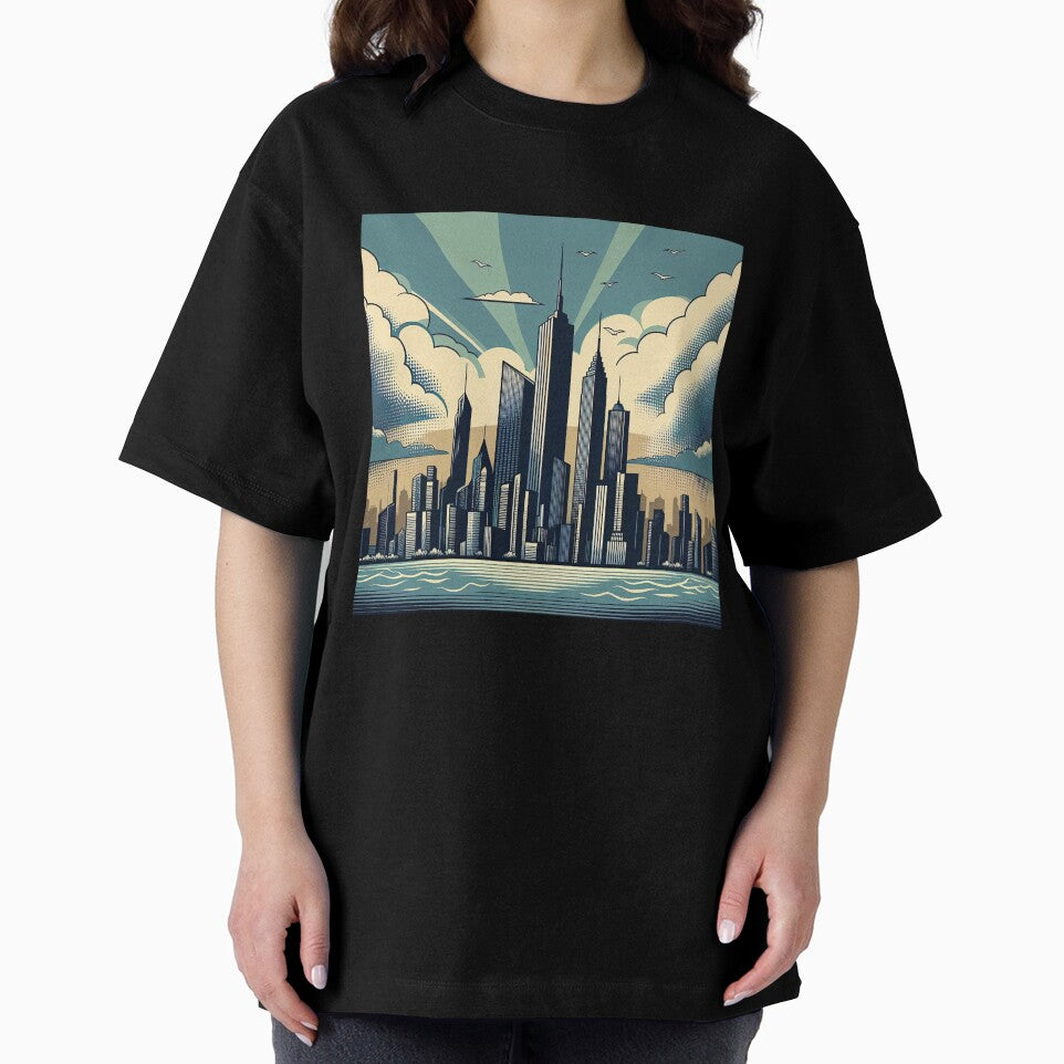 Dystopian City Pop Art Style by artofuniverse
