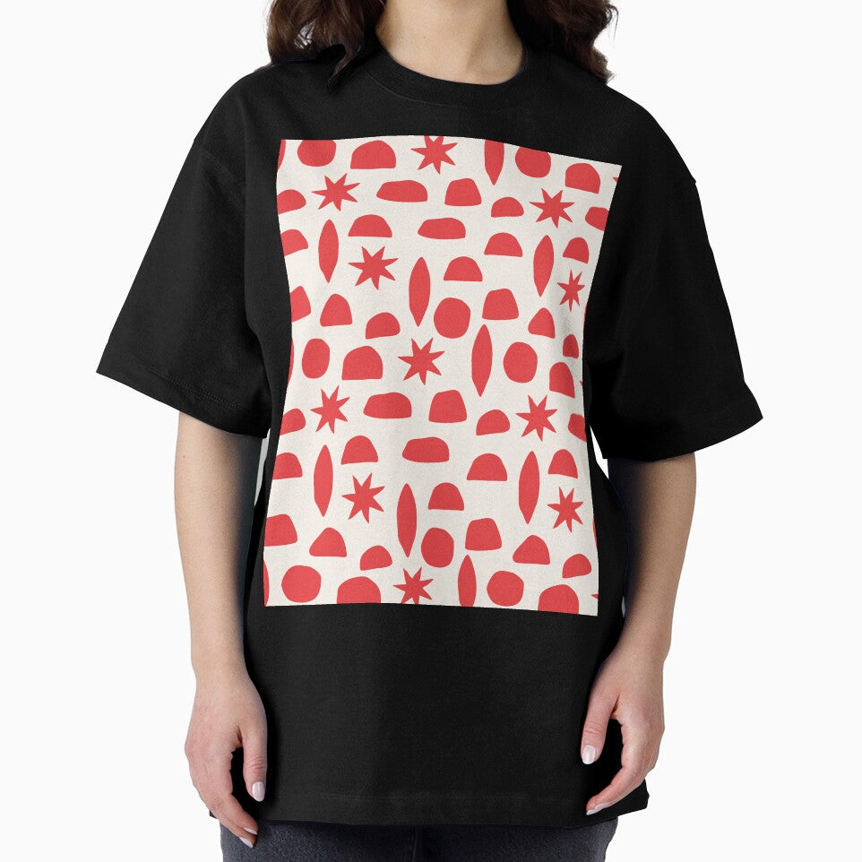 BOHO HENRI MATISSE CHARCOAL VINTAGE RED ON CREAM by blomastudios